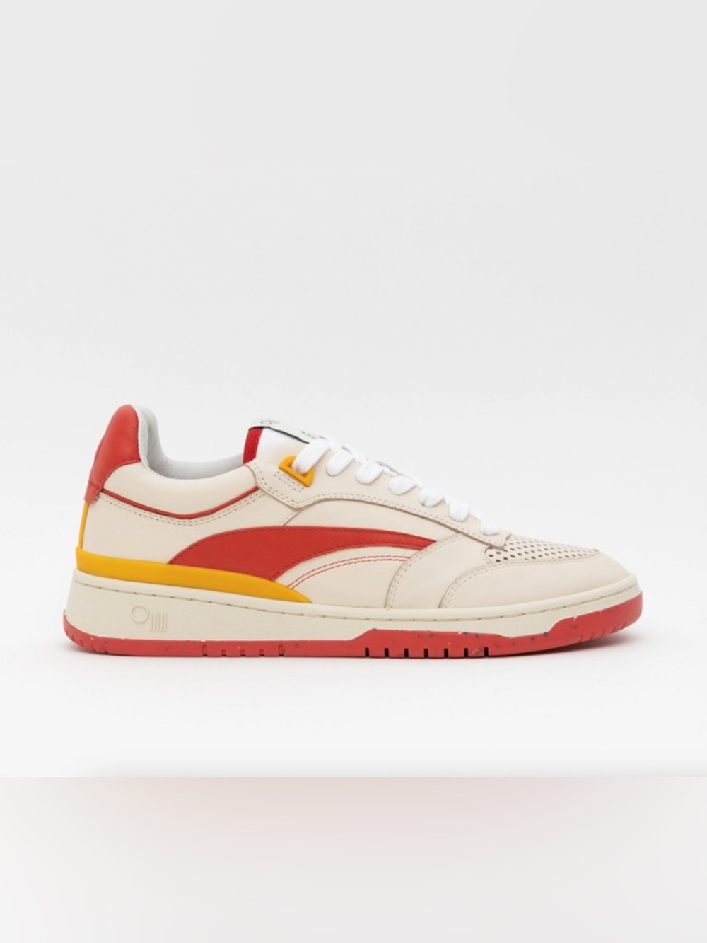 Oncept Leather Sneakers in Cream w/ Red & Yellow Preston Sneaker Retro Red NEW